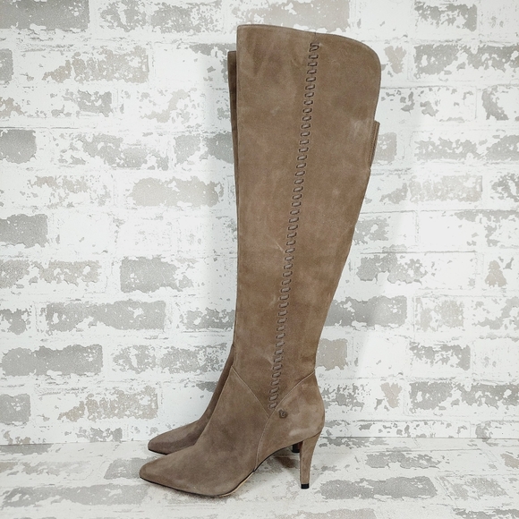 New Vince Camuto Seselti Suede Brown Over the Knee Boots M961 - Picture 1 of 14